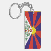Tibet-Flagge Schlüsselanhänger (Vorderseite links)