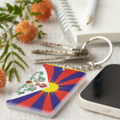 Tibet-Flagge Schlüsselanhänger (Vorderseite rechts)