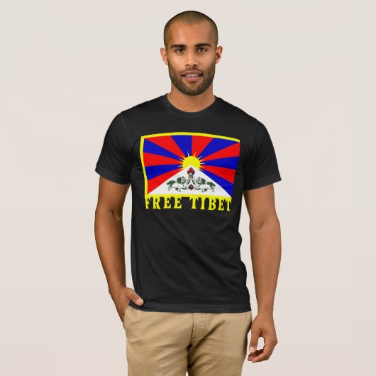 Tibet-Flagge T-Shirt (Vorne ganz)