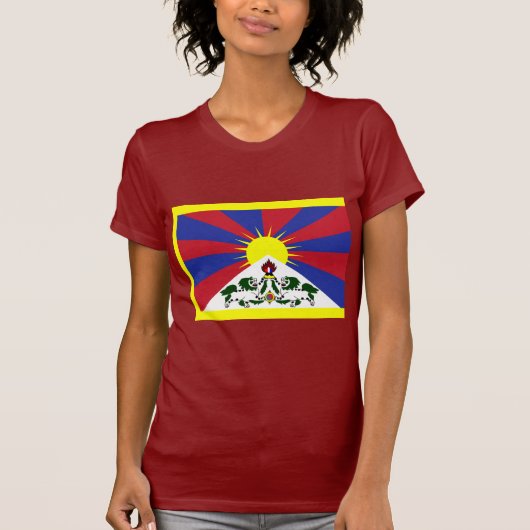 Tibet-Flagge T-Shirt (Vorderseite)