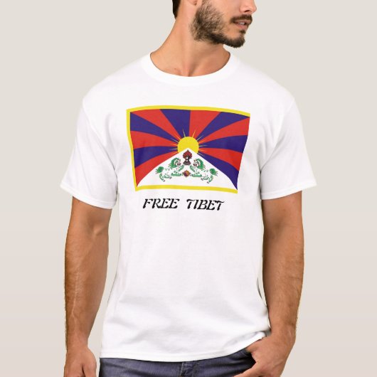 Tibet-Flagge T-Shirt (Vorderseite)