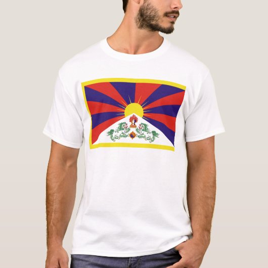 Tibet-Flagge T-Shirt (Vorderseite)