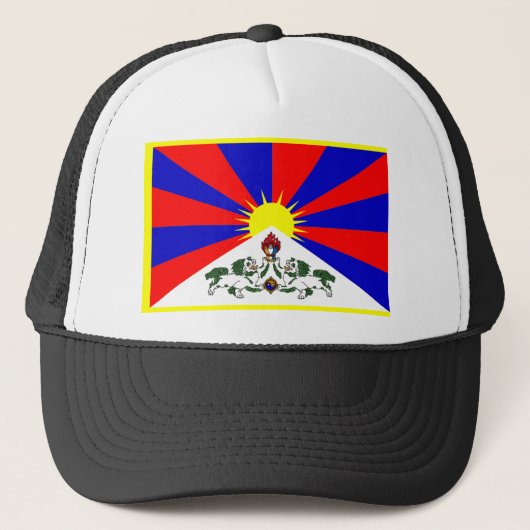 Tibet-Flagge Truckerkappe (Vorderseite)