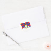 Tibet-Flaggenaufkleber Runder Aufkleber (Umschlag)