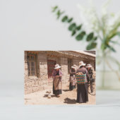 Tibet Frauen Postkarte (Stehend Vorderseite)