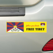 Tibet & Free Tibet, Heart matters /Tibetan Flag Autoaufkleber (Auf Auto)