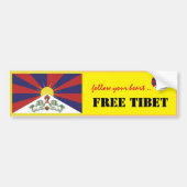 Tibet & Free Tibet, Heart matters /Tibetan Flag Autoaufkleber (Vorne)