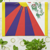 Tibet freie Flagge Geschirrtuch (Gefaltet)
