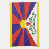 Tibet freie Flagge Geschirrtuch (Vertikal)