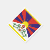 Tibet freie Flagge Serviette (Ecke)