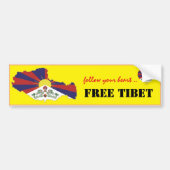 Tibet & Freies Tibet, Mitgefühl im Herzen / tibeti Autoaufkleber (Vorne)