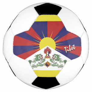 Tibet Fußball und tibetische Flagge / Sport