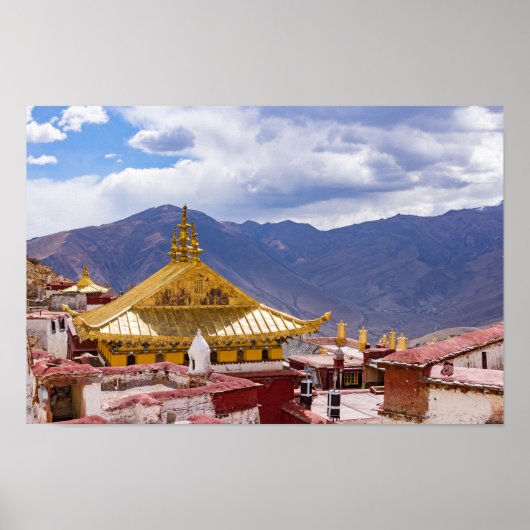 Tibet - Ganden Buddhist Monastery Poster (Vorne)