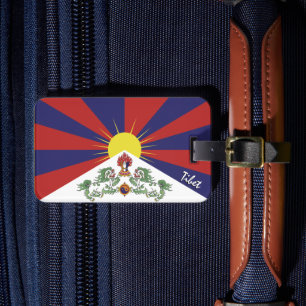 Tibet-Gepäckmarken, patriotische tibetische Flagge Gepäckanhänger