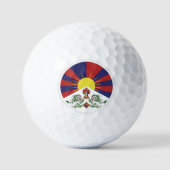 Tibet Golf Balls, tibetische Flaggengolfer / Patri Golfball (Vorderseite)