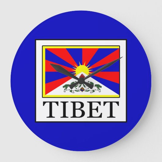 Tibet Große Wanduhr (Vorderseite)