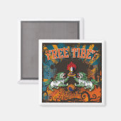 Tibet Grunge Kunst Magnet (Vorderseite/Rückseite)