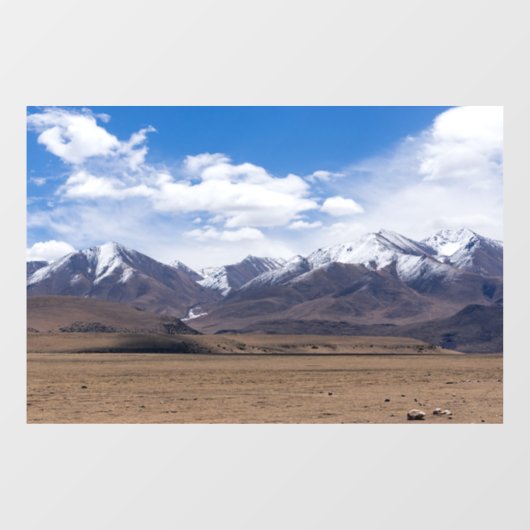 Tibet, Himalaya - Landschaftliche Berglandschaft Fensteraufkleber (Blatt)