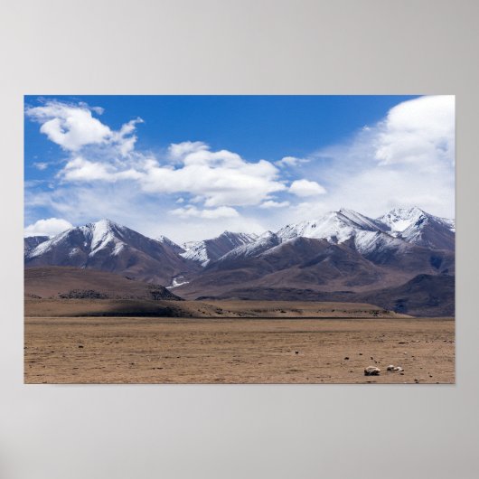 Tibet, Himalaya - Landschaftliche Berglandschaft Poster (Vorne)