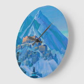 Tibet, Himalayas, 1933 von Nicholas Roerich Große Wanduhr (Winkel)