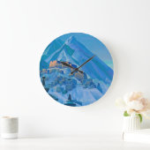 Tibet, Himalayas, 1933 von Nicholas Roerich Große Wanduhr (Zuhause)