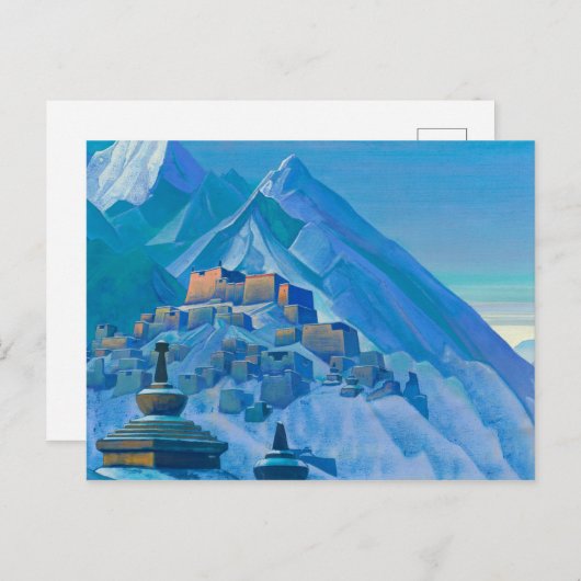 Tibet, Himalayas, 1933 von Nicholas Roerich Postkarte (Vorne/Hinten)