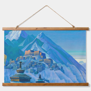 Tibet, Himalayas, 1933 von Nicholas Roerich Wandteppich Mit Holzrahmen