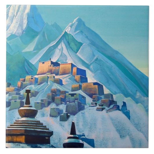 “Tibet Himalayas” by Nicholas Roerich Fliese (Vorderseite)