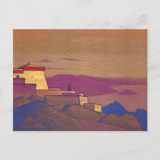 Tibet, Kloster Gelugpa von Nicholas Roerich Postkarte (Vorderseite)