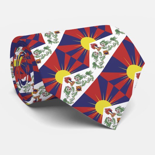 Tibet-Krawatte, Mode tibetische Flagge, Wirtschaft Krawatte (Gerollt)