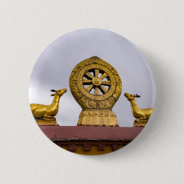 Tibet, Lhasa - Dharma-Rad im Jokhang-Tempel Button