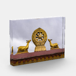 Tibet, Lhasa - Dharma-Rad im Jokhang-Tempel Fotoblock