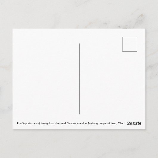 Tibet, Lhasa - Dharma-Rad im Jokhang-Tempel Postkarte (Rückseite)