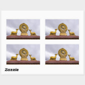 Tibet, Lhasa - Dharma-Rad im Jokhang-Tempel Rechteckiger Aufkleber (Blatt)