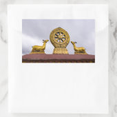 Tibet, Lhasa - Dharma-Rad im Jokhang-Tempel Rechteckiger Aufkleber (Tasche)