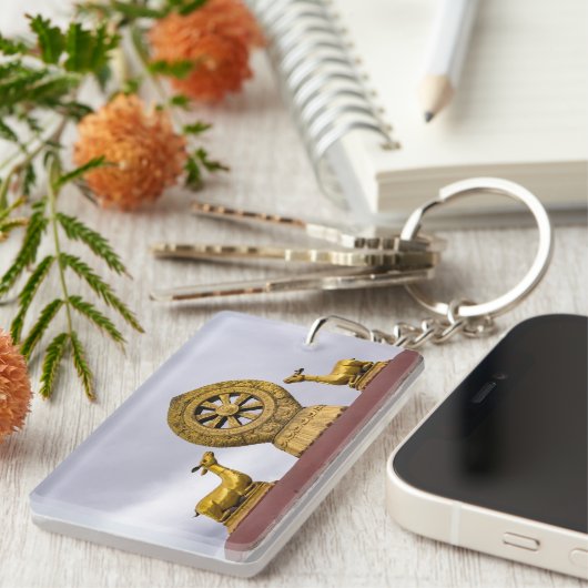 Tibet, Lhasa - Dharma-Rad im Jokhang-Tempel Schlüsselanhänger (Vorderseite rechts)