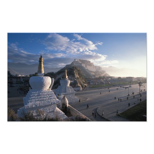 Tibet - Lhasa. Potala bei Sonnenaufgang Fotodruck (Vorne)