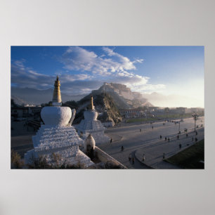 Tibet - Lhasa. Potala bei Sonnenaufgang Poster