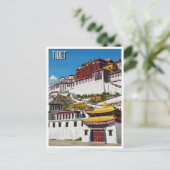 Tibet Lhasa Potola Palace Travel Postkarte (Stehend Vorderseite)