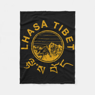 Tibet Lhasa Vintage Tibetischer Bergsteiger Retro Fleecedecke