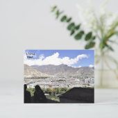 Tibet, Luftbild von Lhasa, China Postkarte (Stehend Vorderseite)