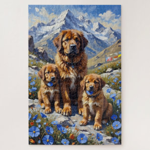 Tibet-Mastiff-Himalaja-Mohn-Kunst Puzzle