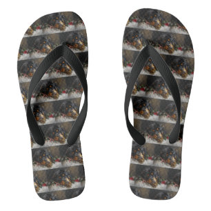 Tibet-Mastiff-Hund Weihnachtsfestlich Badesandalen