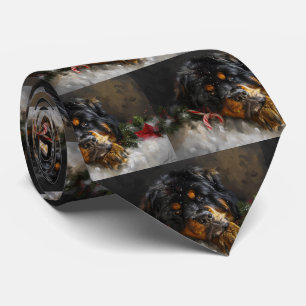 Tibet-Mastiff-Hund Weihnachtsfestlich Krawatte
