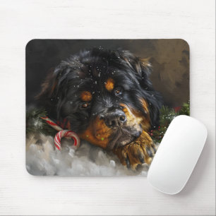 Tibet-Mastiff-Hund Weihnachtsfestlich Mousepad