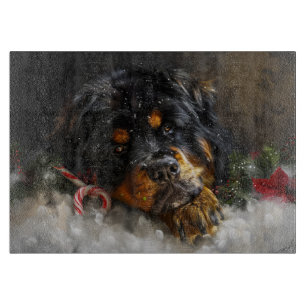 Tibet-Mastiff-Hund Weihnachtsfestlich Schneidebrett