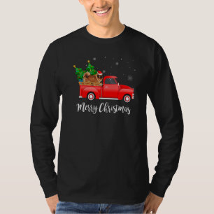 Tibet-Mastiff Roter LKW Weihnachtsbaum Xmas Hund T-Shirt