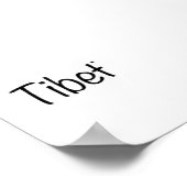 Tibet - minimalistic typography poster (Ecke)