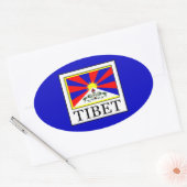 Tibet Ovaler Aufkleber (Umschlag)
