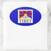 Tibet Ovaler Aufkleber (Tasche)